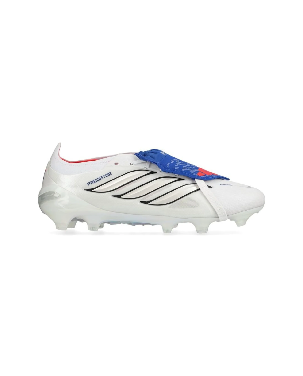 Predator 26 Elite White Silver Royal Blue Fold over FG Football