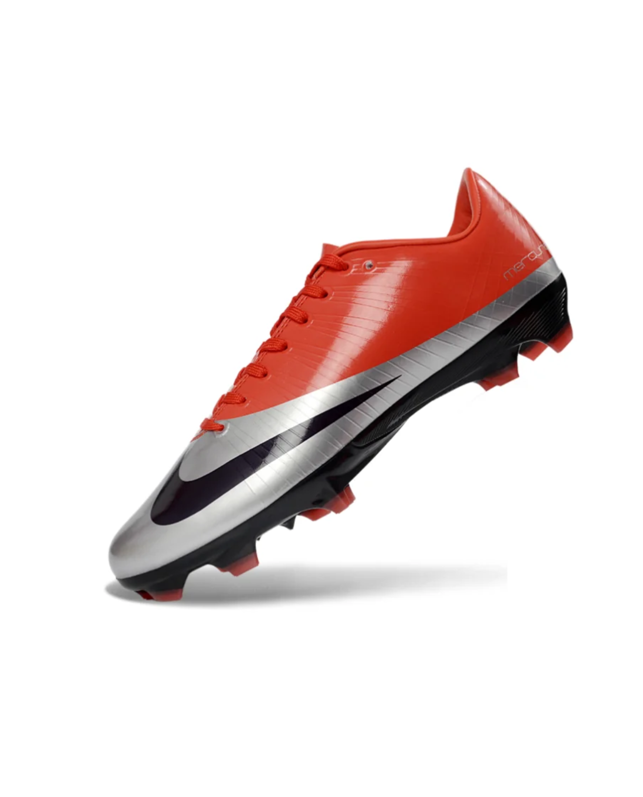 Mercurial Super Fly CR7 Soccer Cleats - Retro Red Silver Low-Top