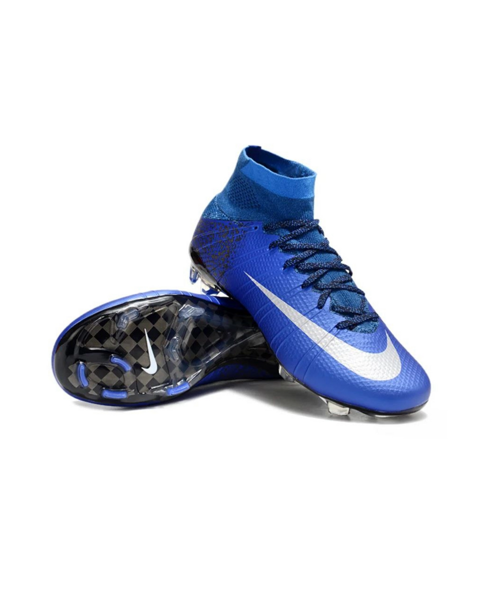 Mercurial Superfly 4 CR7 Blue High Top Air Zoom FG Football Cleats