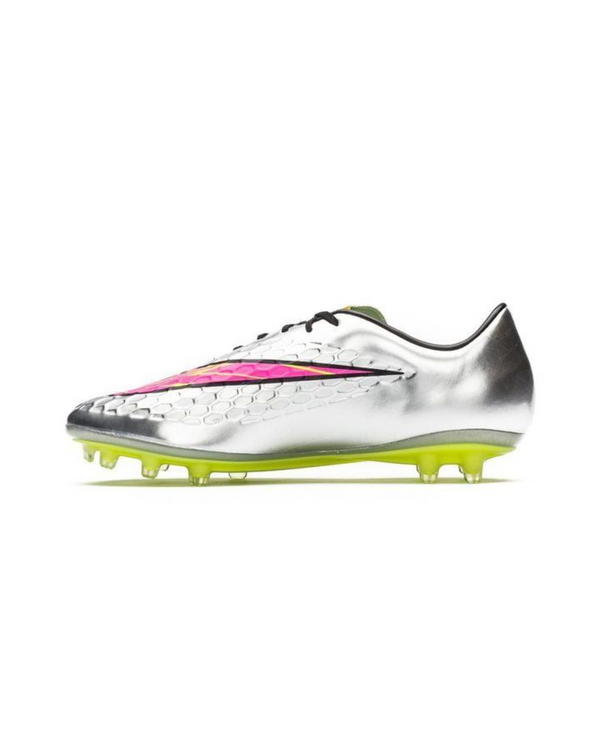 Hypervenom Phantom 3 Grey Low-Top FG Football Studs With Lace