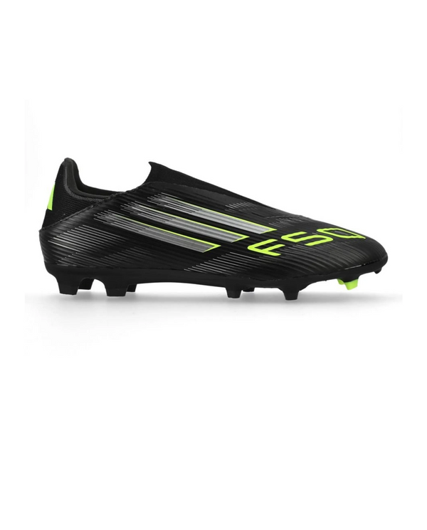 F50 Plus Black Low-Top Lace-less Firm-Ground Football Studs