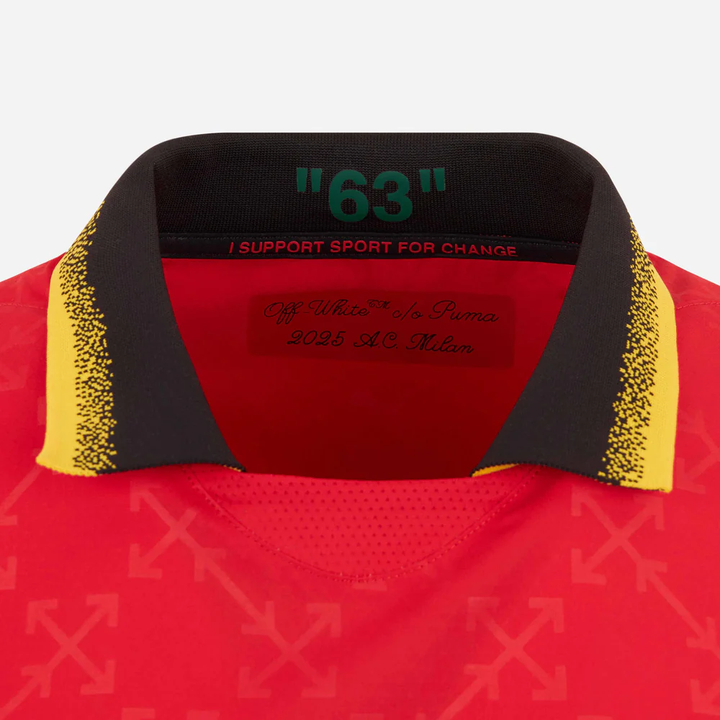AC Milan goalkeeper jersey 2024 in red with collar detail showcasing sport for change message
