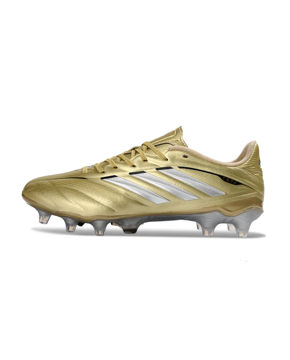 Copa Pure 3 Gold Metallic Silver White FG Soccer Cleats Copa Pure 3 Gold Metallic Silver White FG Soccer Cleats