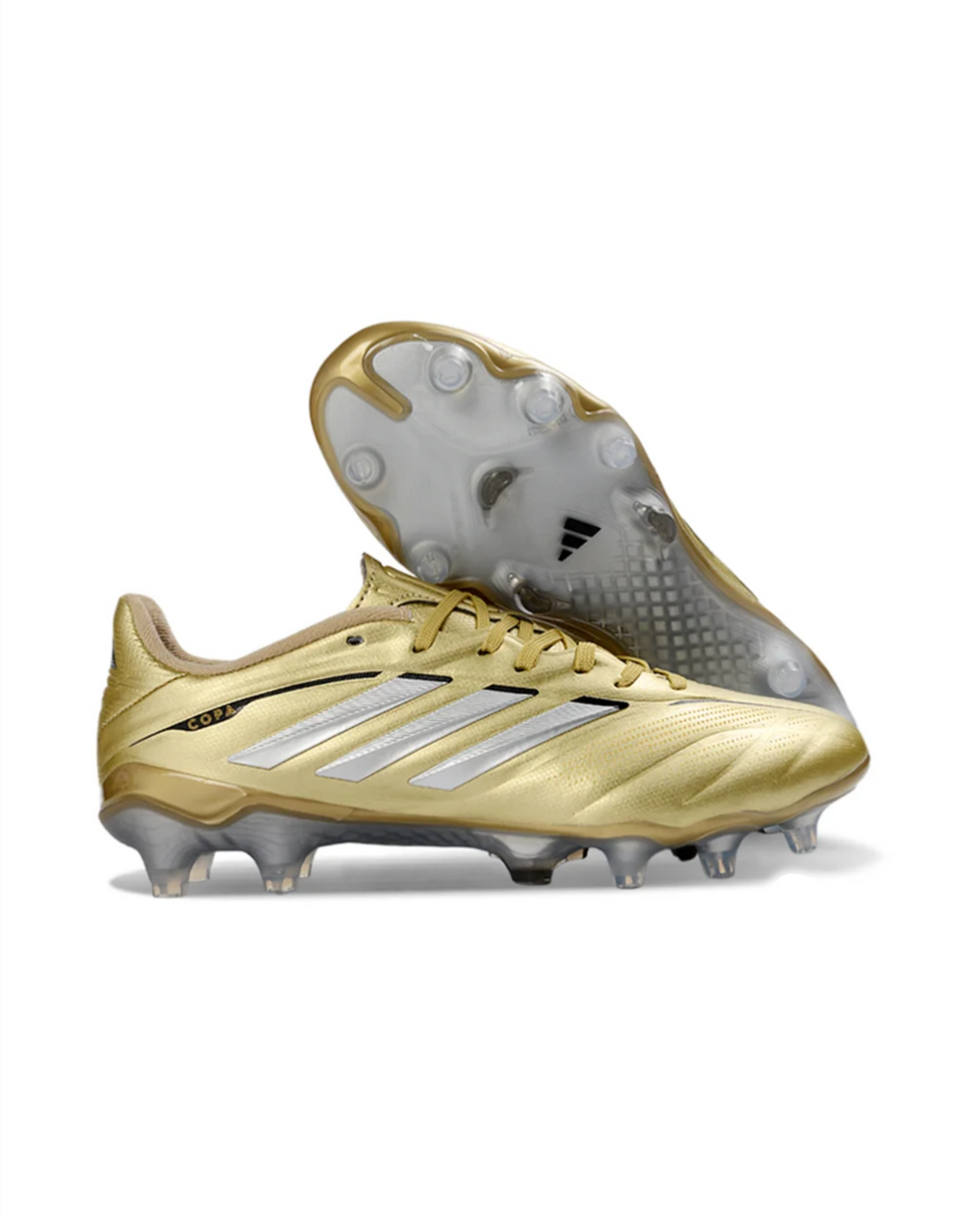 Copa Pure 3 Gold Metallic Silver White FG Soccer Cleats