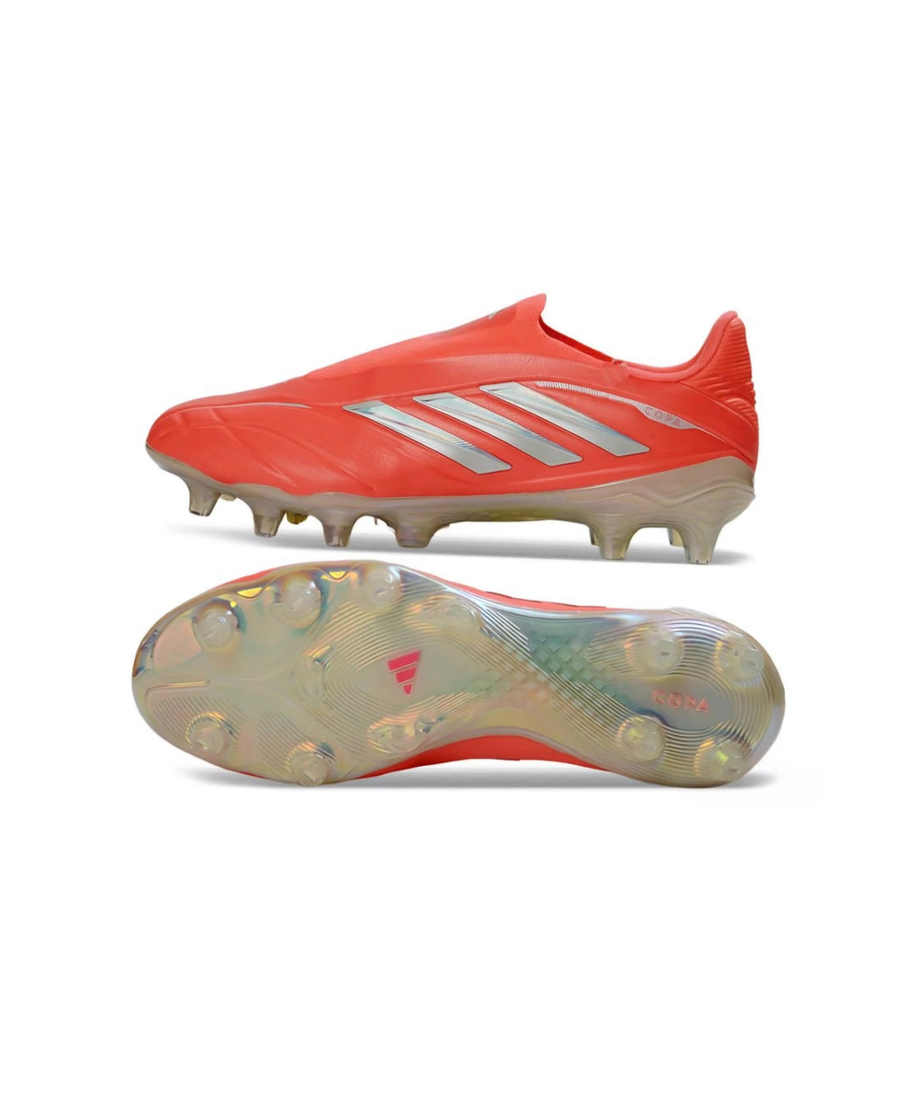Copa Pure 3 Lace Less Red Silver FG Cleats | Dribble Store – The