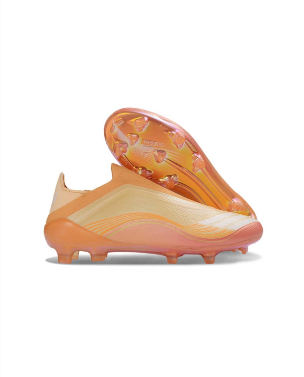 F50 Elite Messi Orange FG Laceless Football Cleats | The Dribble Store