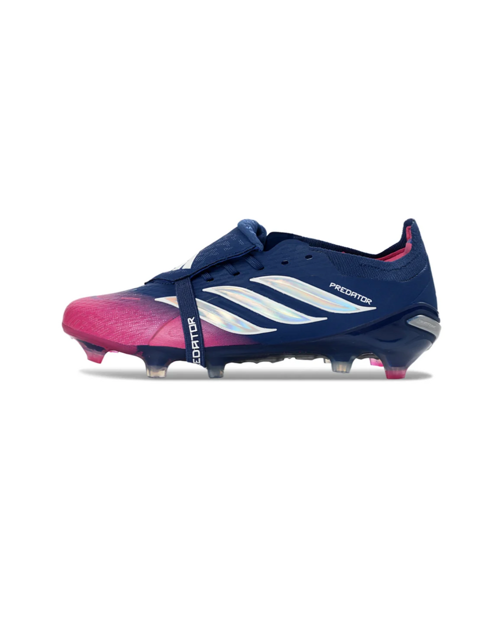 Predator 26 Elite Navy Blue Pink Fold over FG Football Cleats