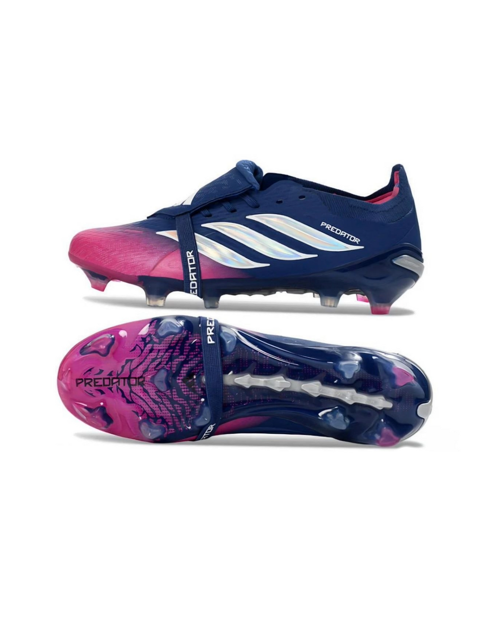  Predator エリート FG 26.5 Predator 26 Elite Navy Blue Pink Fold over FG Football Cleats