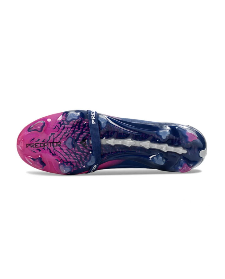Predator 26 Elite Navy Blue Pink Fold over FG Football Cleats