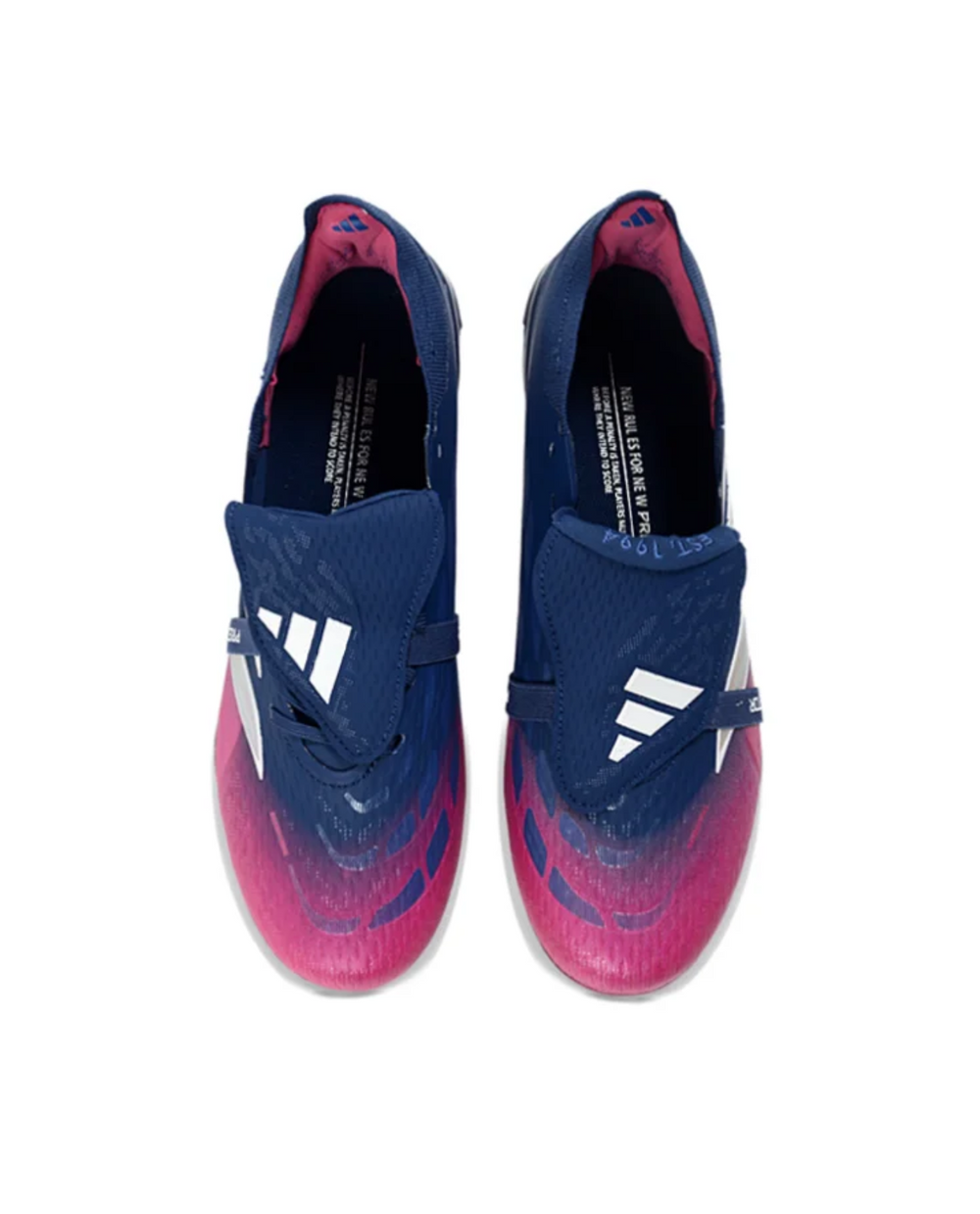 Predator 26 Elite Navy Blue Pink Fold over FG Football Cleats