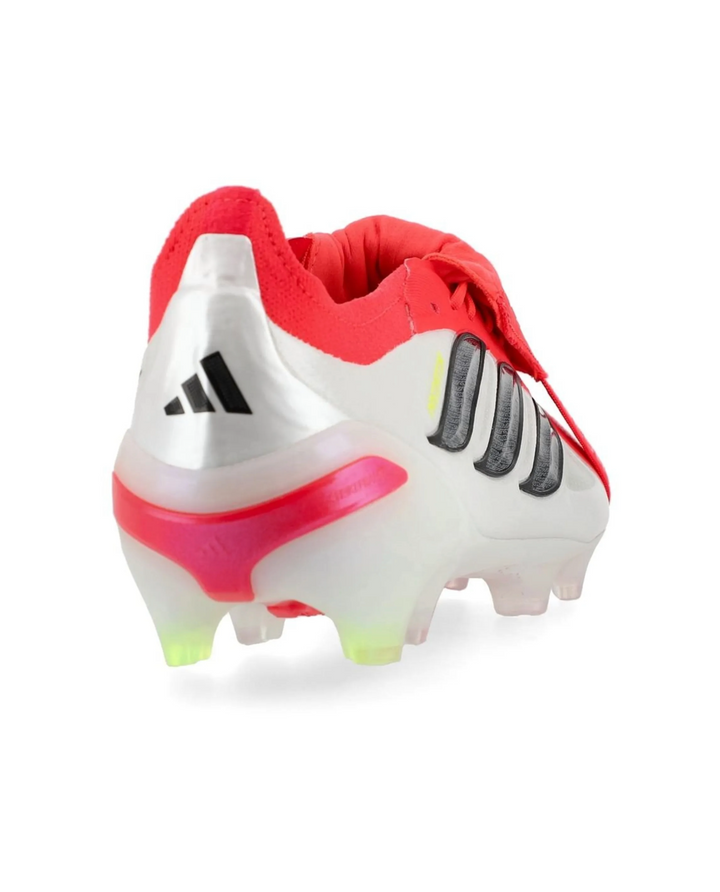 Predator 26 Elite Red Coral White Fold over FG Football Cleats