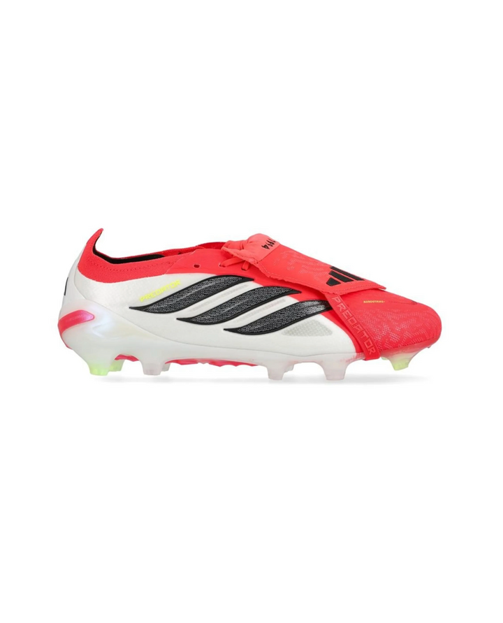 Predator 26 Elite Red Coral White Fold over FG Football Cleats