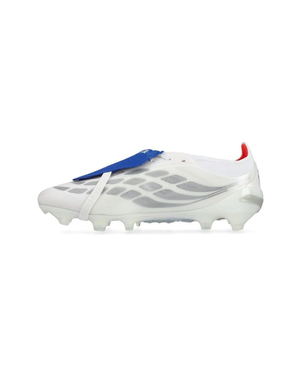 Predator 26 Elite White Silver Royal Blue Fold over FG Football