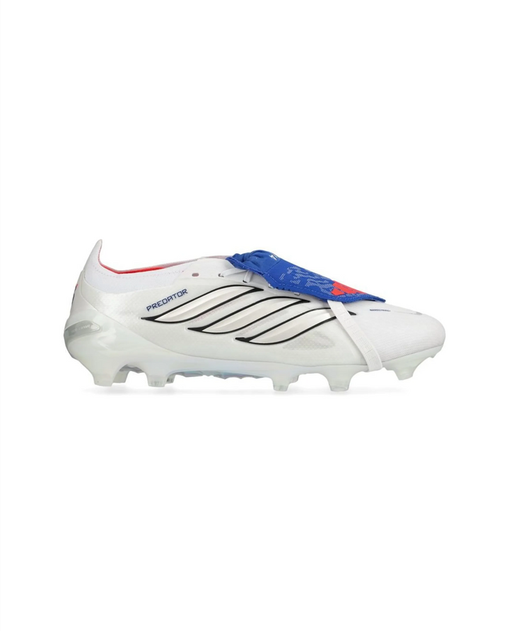 Predator 26 Elite White Silver Royal Blue Fold over FG Football