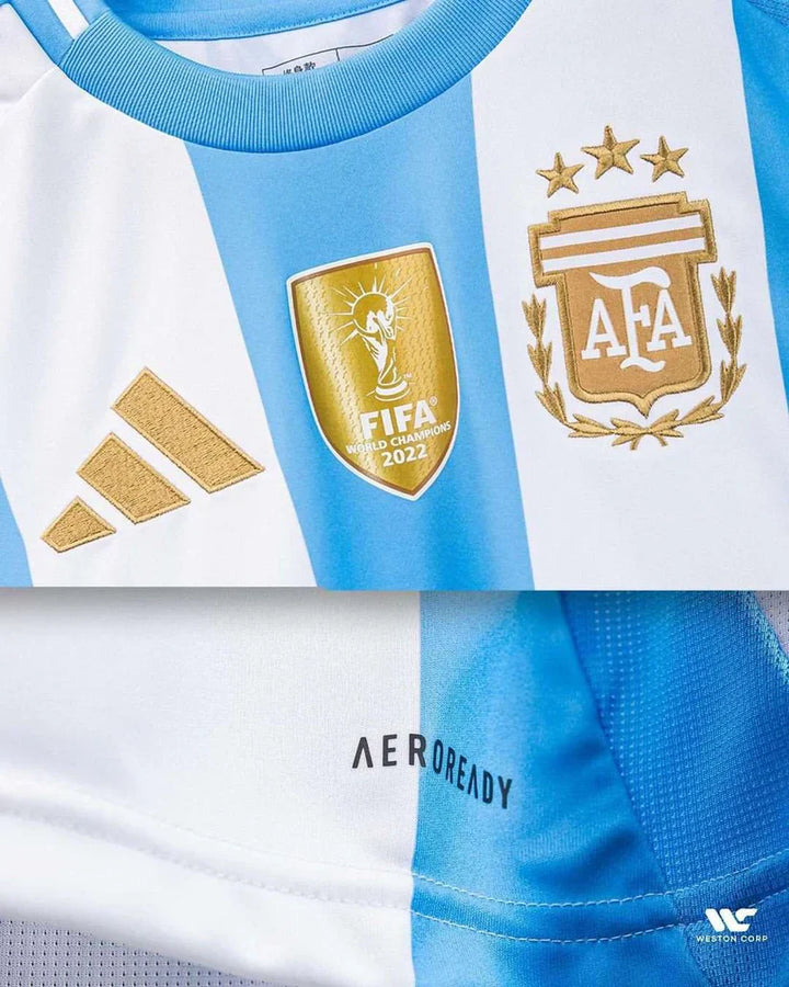 Argentina Copa Home Jersey 2024-25 featuring the official emblem and AEROREADY fabric technology