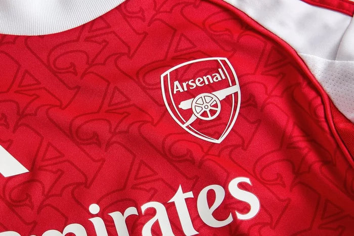 2025-26 Arsenal player version kit featuring the iconic logo and vibrant red design