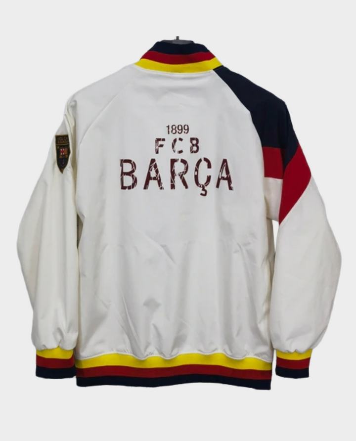 Barcelona windbreaker jacket 2025-26 featuring bold back design and vibrant colors for fans