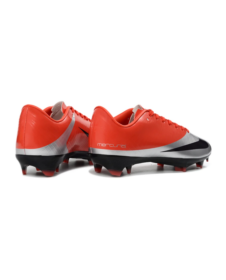 Mercurial Super Fly CR7 Soccer Cleats - Retro Red Silver Low-Top