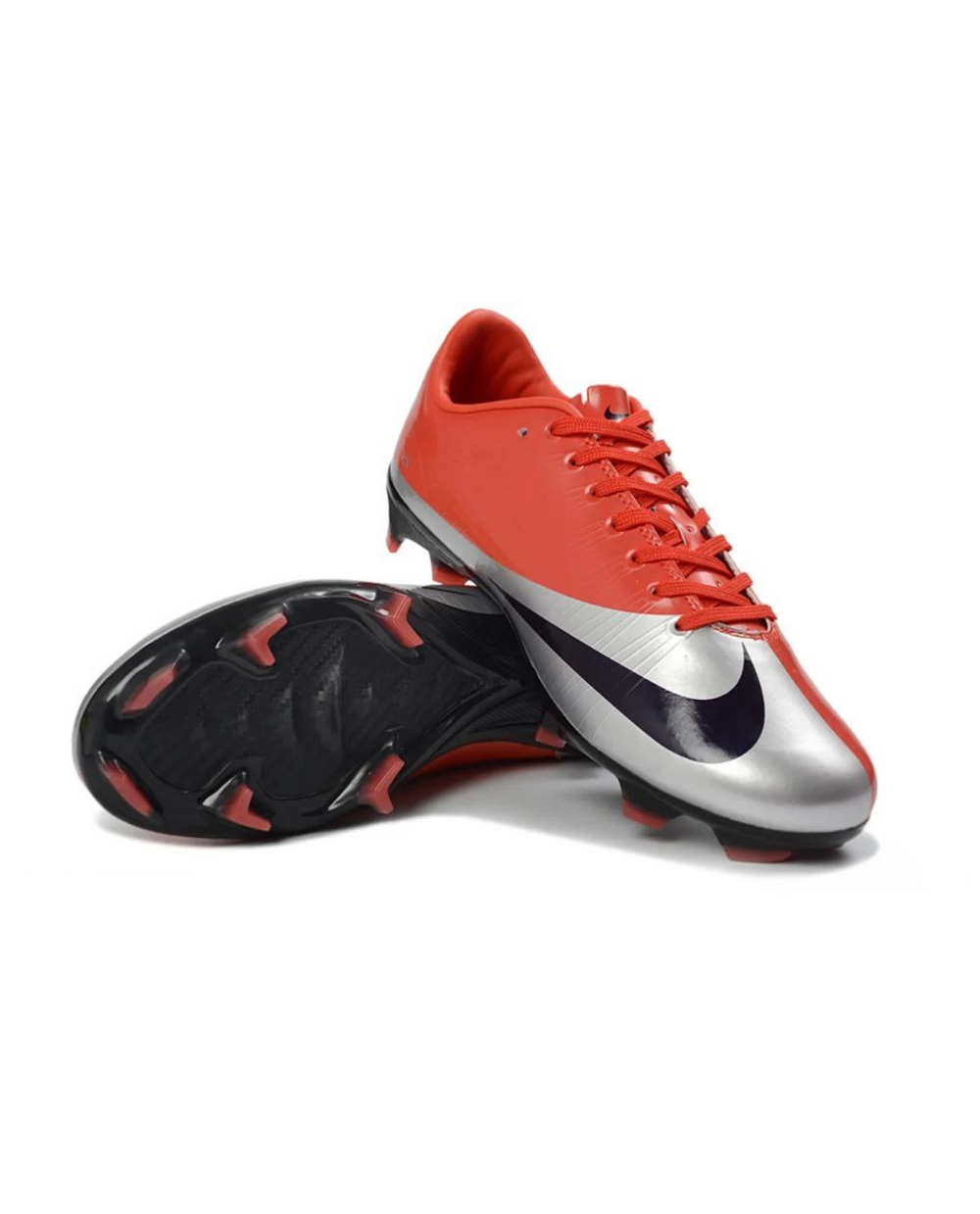 シューズ NIKE Mercurial superfly cr7 Mercurial Super Fly CR7 Soccer Cleats - Retro Red Silver Low-Top
