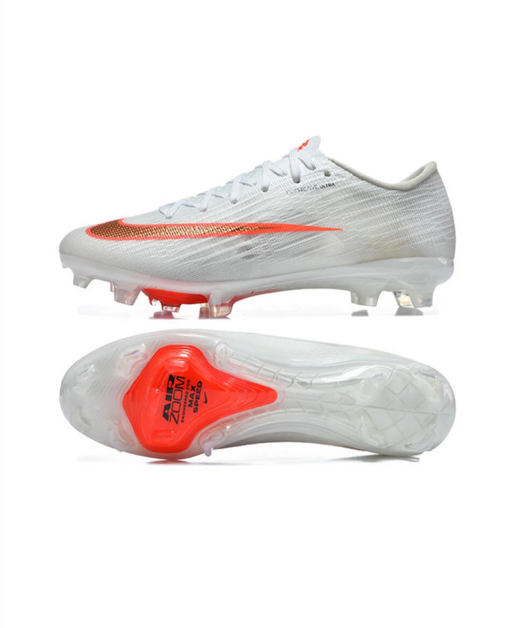 Mercurial Superfly 11 White Orange Air Zoom FG Cleats | The