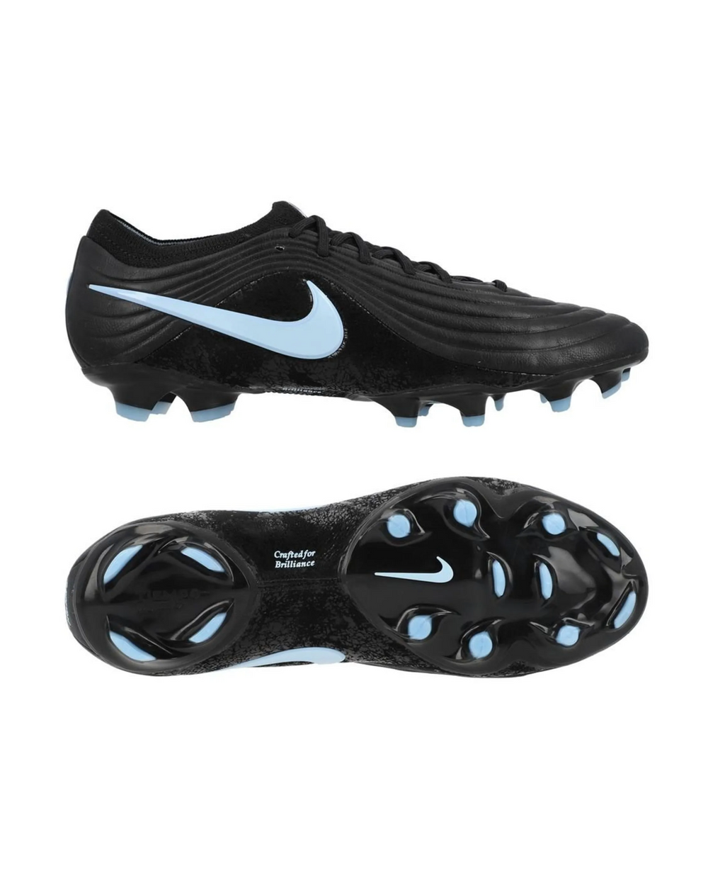 Tiempo Legend 10 Elite FG Cleats - Black Ice Blue Design | Dribble