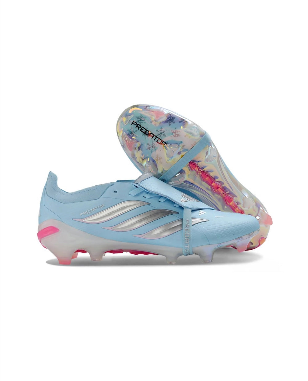  Predator スパイクシューズ ホワイト/ピンク/ブルー Predator 26 Elite Sky Blue Pink Fold over FG Football Cleats