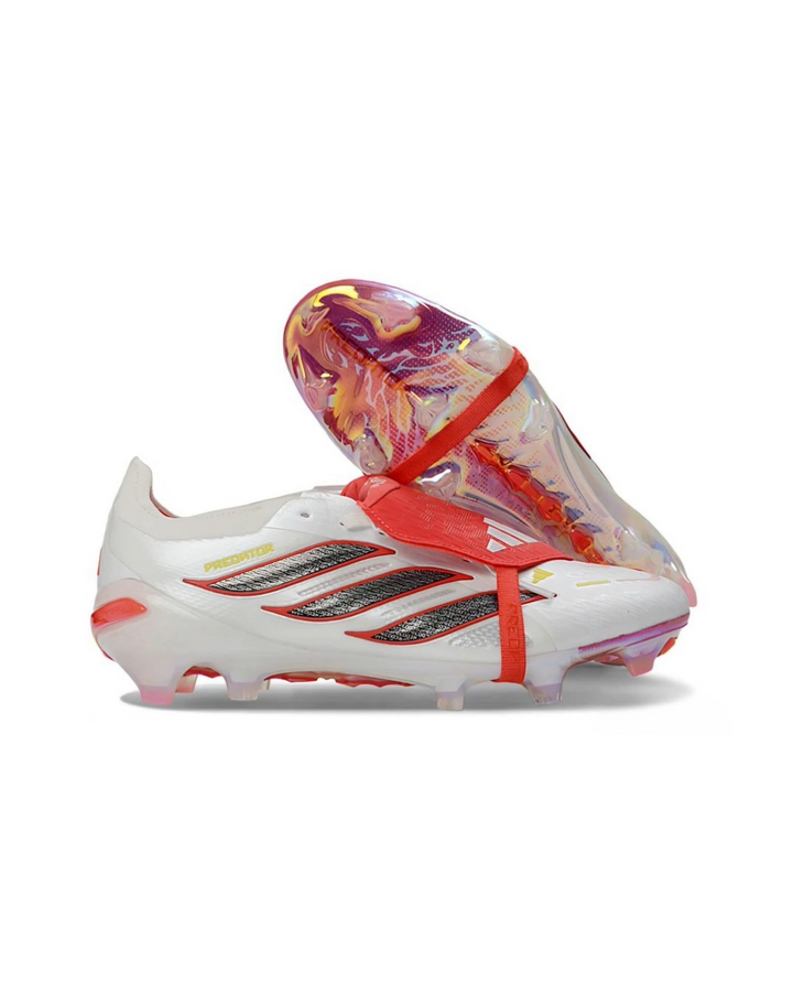 Predator 26 Elite White Red Black Fold over FG Football Cleats Predator 26 Elite White Red Black Fold over FG Football Cleats