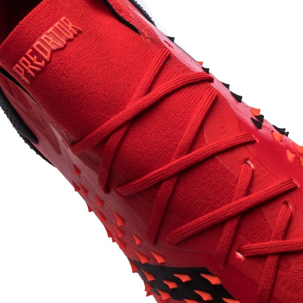 Predator Freak Cherry Red Football Boots - High Top FG with Lace