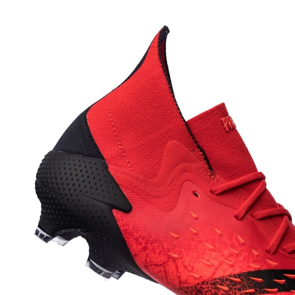Predator Freak Cherry Red Football Boots - High Top FG with Lace