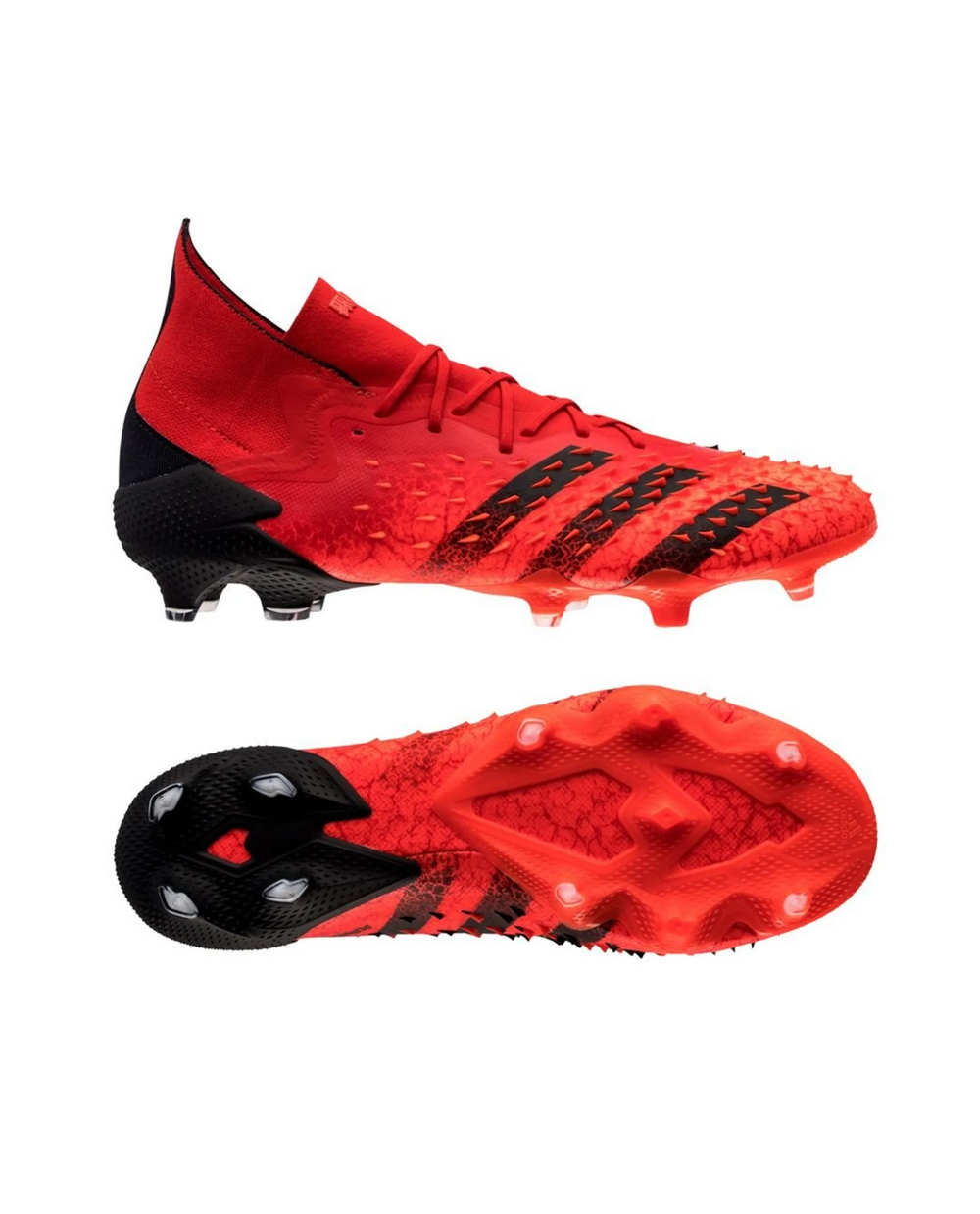 Predator Freak Cherry Red Football Boots - High Top FG with Lace