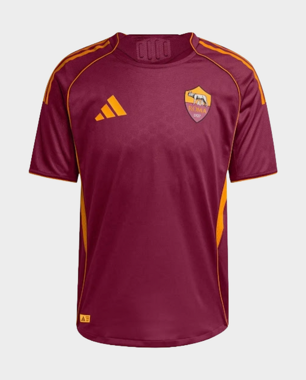 The Dribble Store Roma home jersey 2025-26 player version in maroon with signature team details